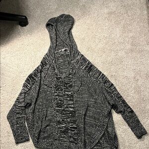 Women's Athleta Gray Hooded Sweater